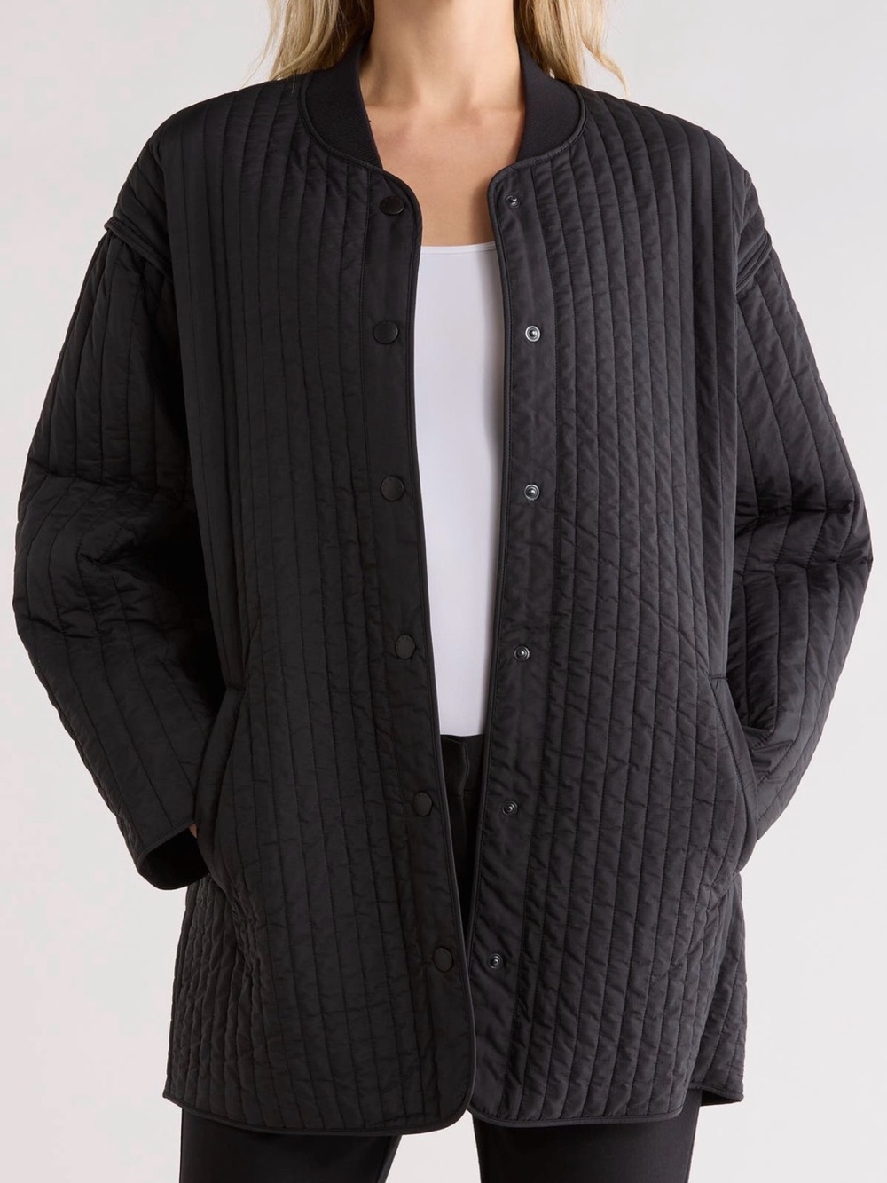 NWT Rag & Bone Bobbi Quilted Jacket in Black, size S